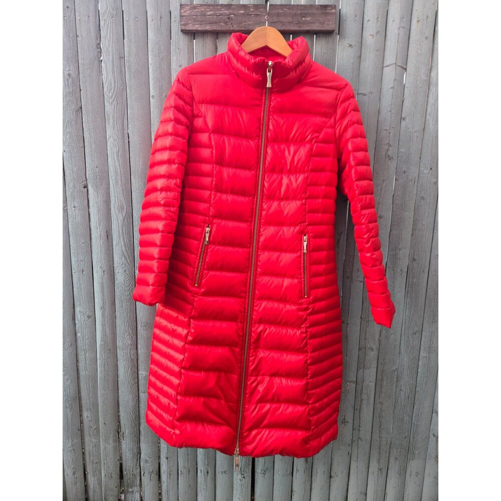 Kate Spade Lollipop Red Down Puffer Coat — Size M Pre-Owned - Picture 14 of 15